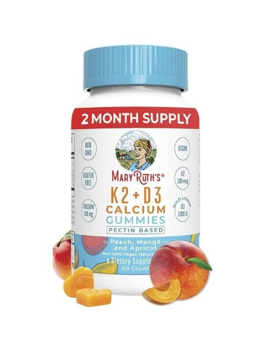 Mary Ruth's Vitamin K2 + D3 Calcium VEGAN Gummies (60 Gummies) edamama