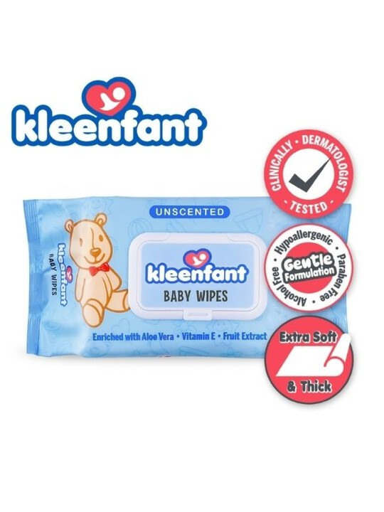 Kleenfant Unscented Baby Wipes (108 sheets) Pack of 5 edamama