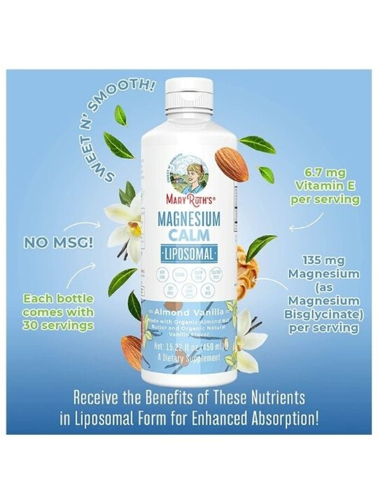 Mary Ruth's Magnesium Calm Liposomal (15.22oz) edamama