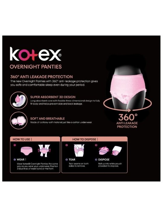 Kotex Kotex Overnight Menstrual Panties XL 2 Pads x 1pack (2 Pads