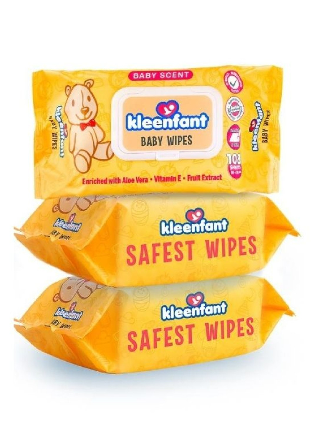Kleenfant Baby Scent Scented Baby Wipes (108 sheets) Pack of 3 edamama