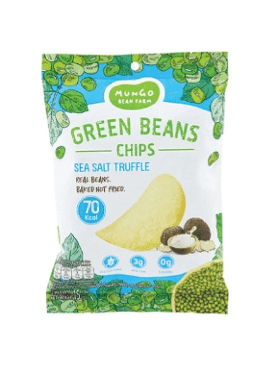 Mungo Bean Farm Green Bean Chips Sea Salt Truffle (15g) edamama