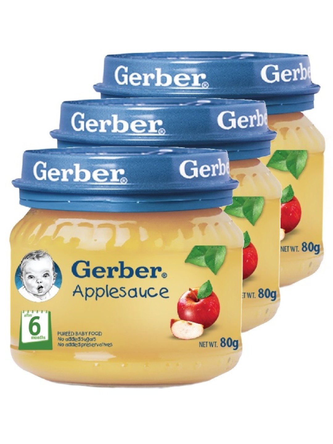 Gerber Gerber Applesauce (80g) Bundle of 3 edamama