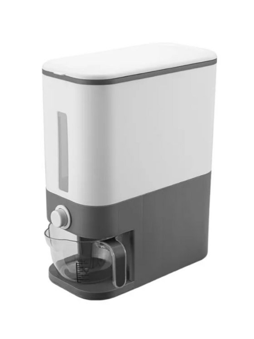 QT Hub Large Capacity Rice Dispenser with Measuring Cup and Drainer